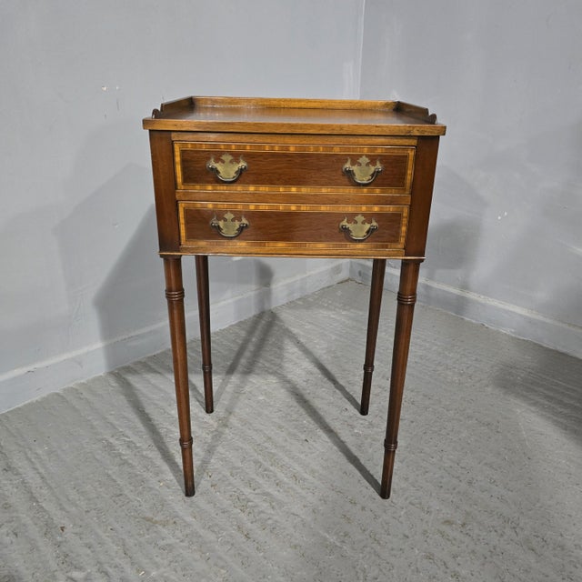 2-Drawer Side Table, 1900s For Sale - Image 9 of 9