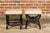 Black Viennese 1900s Black Stools with X-Form Bases and Custom Upholstery, a Pair For Sale - Image 8 of 12