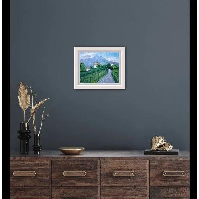 Textile Contemporary Impressionist Style Landscape Oil Painting For Sale - Image 7 of 9