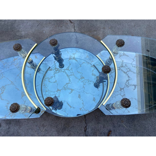 1940s Hollywood Regency Goran of Belgium 3-Piece Coffee Table Set Unmarked For Sale - Image 11 of 12
