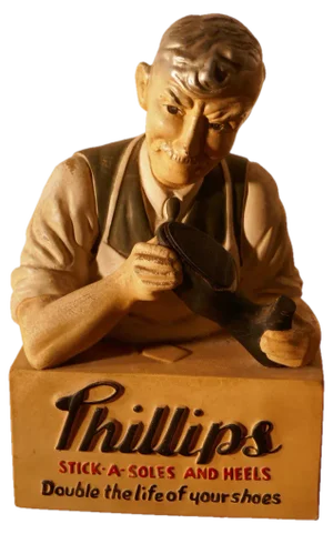 Cobblers Shop Advertising Display Model from Phillips, 1920s