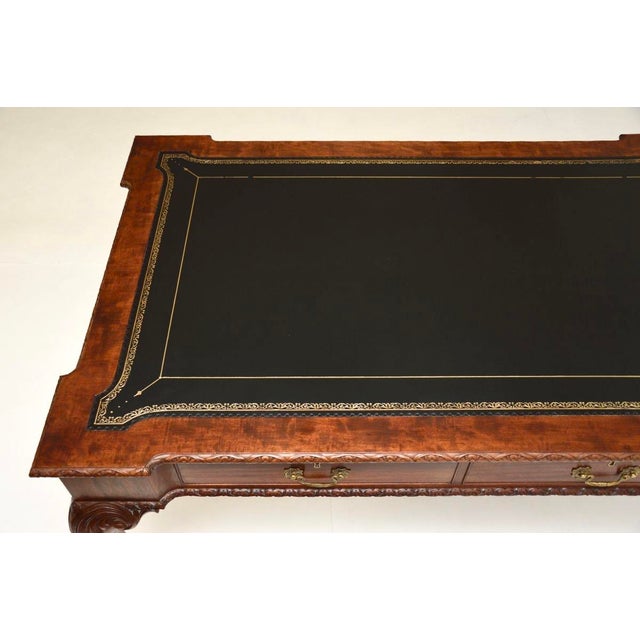 Antique Chippendale Revival Desk from Gillows, 1890s For Sale - Image 6 of 16