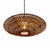 Contemporary Modern Coffee Stain Wicker Discus Pendant Light Small For Sale - Image 3 of 7