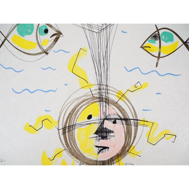 Raymond Moretti and Jean Cocteau, The Earth and the Sun, Original Lithograph For Sale - Image 5 of 6