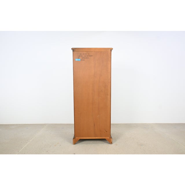 Drexel Georgian Lingerie Chest With Chippendale Brass Pulls For Sale - Image 13 of 14