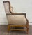 Wood Vintage Country French Fruitwood Upholstered Wingback Chair For Sale - Image 7 of 10