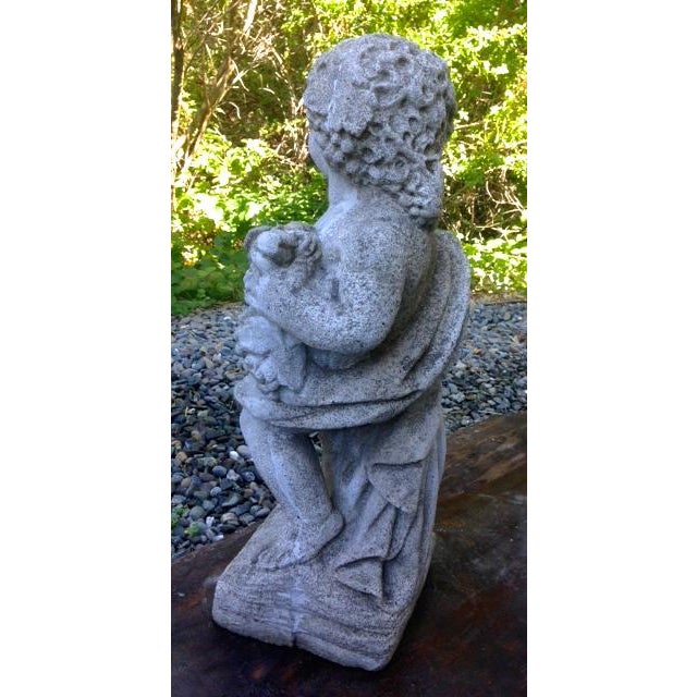 Concrete Cast Stone Cherub Statue Chairish