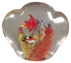 Murano Glass Colorful Paperweight, 1950s