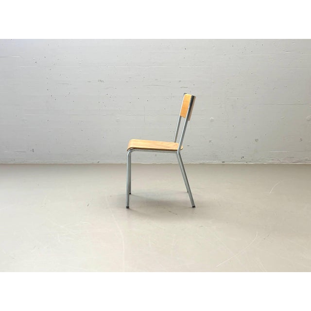 Swiss Bigla Stacking Chair in Beech For Sale - Image 9 of 17