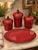 Southern Living “Cinnabar” Red Ceramic Canister Set & Oval Platter – 4 Pieces For Sale - Image 12 of 12