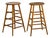 Vintage 1940s Pair of (2) 29.25" Tall Wood Artist Studio Stools For Sale