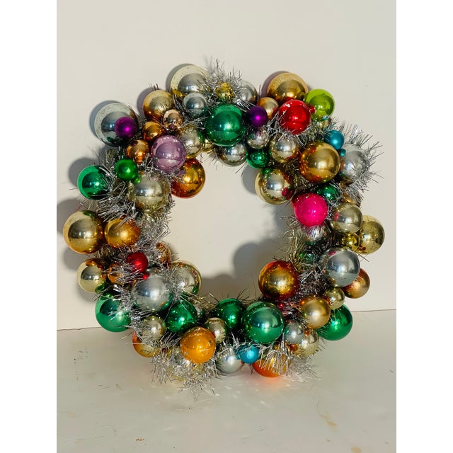 2000 - 2009 American Shiny Brite Christmas Wreath With Tensils For Sale - Image 5 of 7