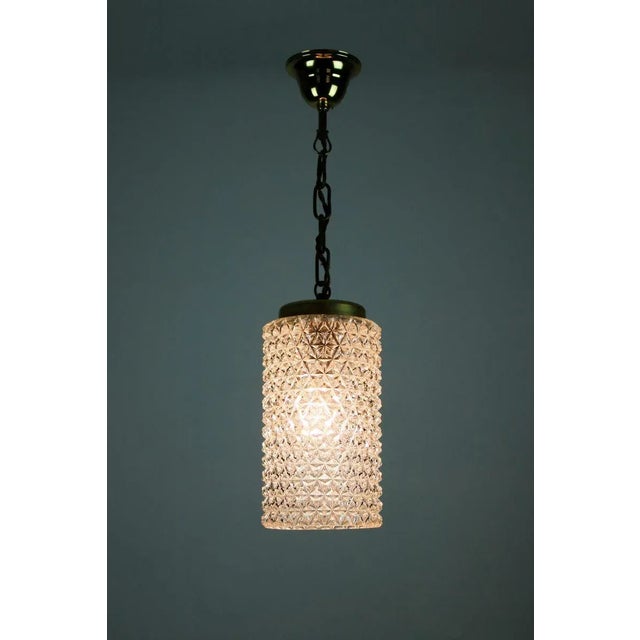 Crystal Glass Pendant Lamp, 1960s For Sale - Image 6 of 14