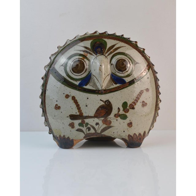 Mid-Century Modern Tonalá Folk Art Ceramic Owl Sculpture by Jorge Wilmot, Mexico, 1960 For Sale - Image 3 of 15
