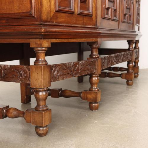 Antique Cupboard with Double Top Mahogany For Sale - Image 9 of 12