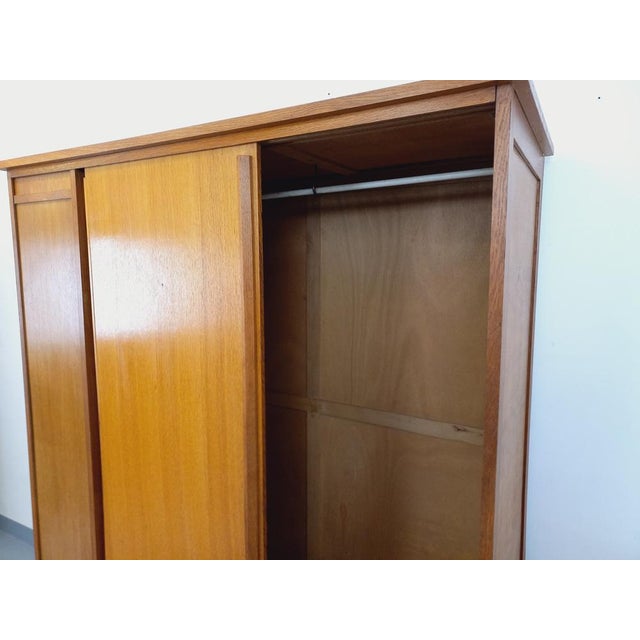 Vintage Oak Wardrobe, 1960s For Sale - Image 17 of 18