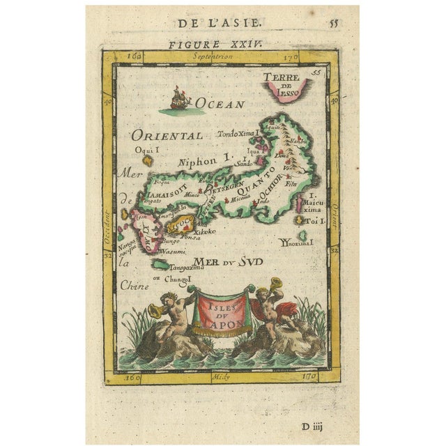 Japanese Isles Map by Mallet, 1683 For Sale