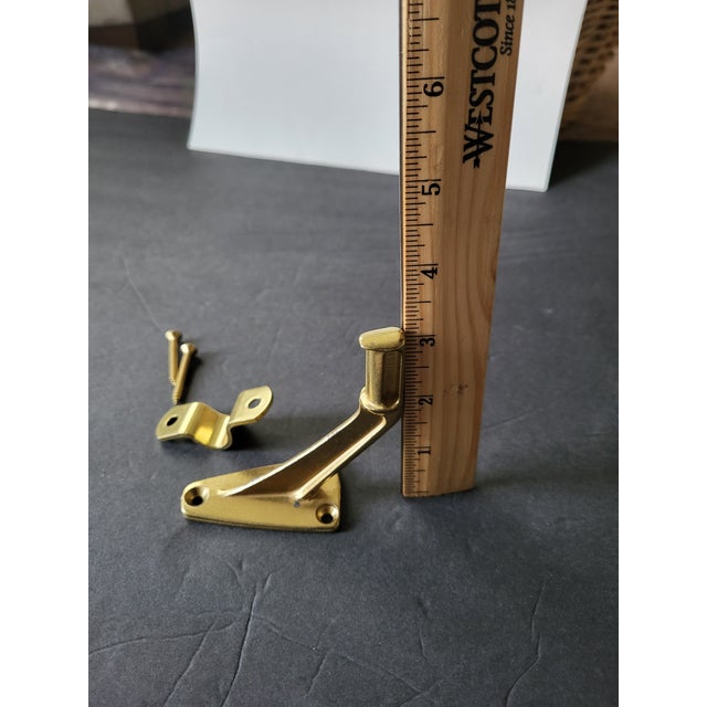 1980s Solid Brass Kickdown Door Stopper For Sale In San Francisco - Image 6 of 8