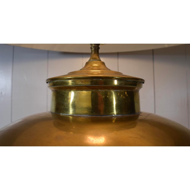 1970's Asian inspired brass & Rosewood table lamp by Frederick Cooper. Having switch and three way lighting options, the...