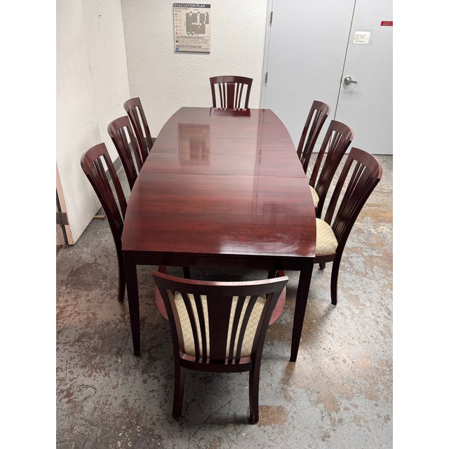 Early 21st Century Stickley Bayonne Dining Extension Table + Eight Chairs, Set For Sale - Image 5 of 12