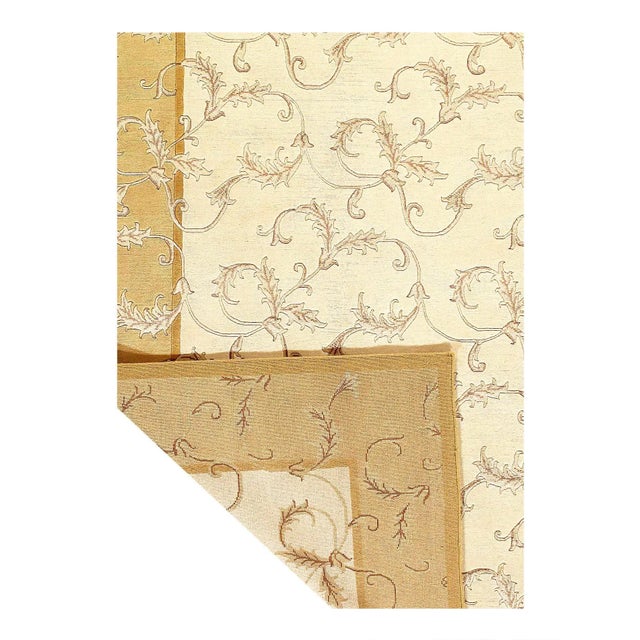 Modern Contemporary Pasargad DC Fine Hand Knotted Silk & Wool Modern Rug For Sale - Image 3 of 3