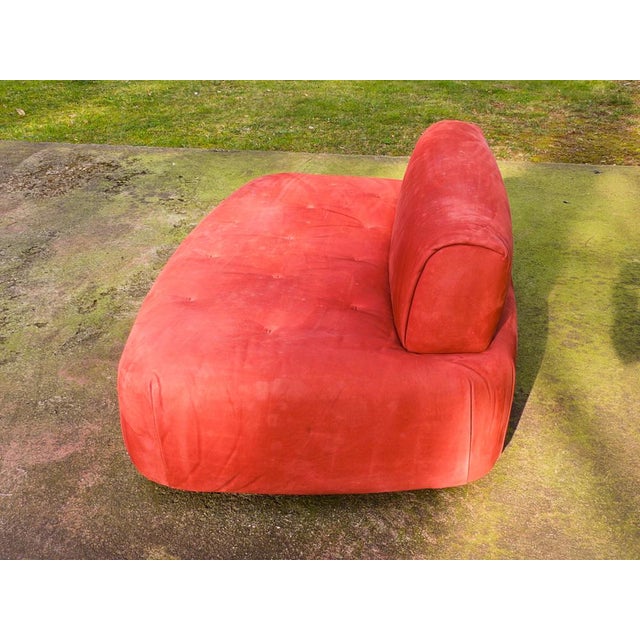 Cashmere Rubies Leather Two-Seater Mademoiselle Sofa by Matteo Thun and Antonio Rodriguez for Baxter, 1960s For Sale - Image 14 of 18