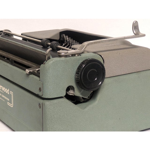 Green 1954 Underwood Jewell Typewriter For Sale - Image 8 of 12