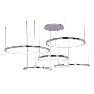 Collection Orbite Chandelier in Aluminum and Acrylic by Jago For Sale
