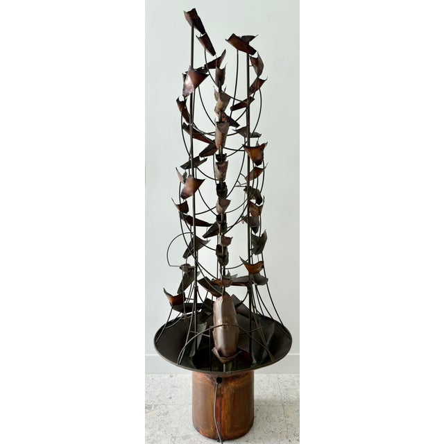 "Waterwheel" Copper/Brass Kinetic Fountain 1982 by Hans Van De Bovenkamp For Sale - Image 4 of 15