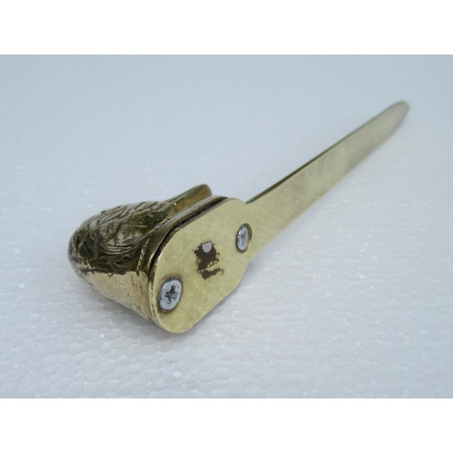 Vintage Mid-Century Brass Mallard Duck Letter Opener For Sale - Image 12 of 13