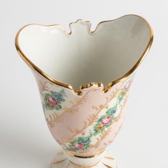 Vintage Italian Hand-Painted Majolica Vase For Sale - Image 4 of 5