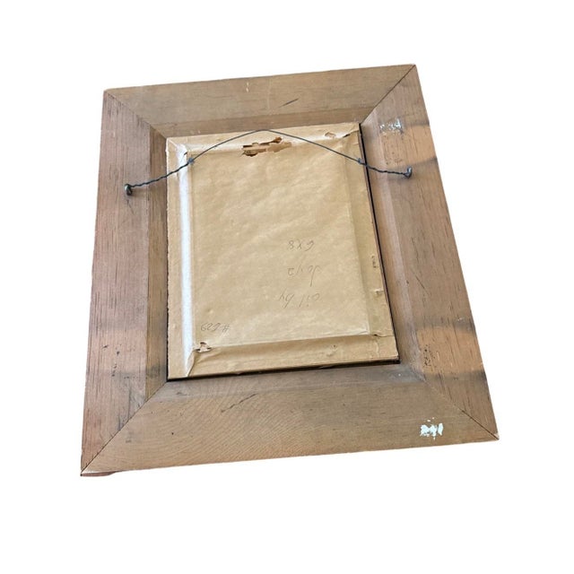 Textile Vintage Impasto Floral Still Life With Painted Frame Velvet Liner For Sale - Image 7 of 7