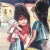 Large Oil Painting Children in Rural Setting, Wood faux-bamboo frame 34x46 (frame size)