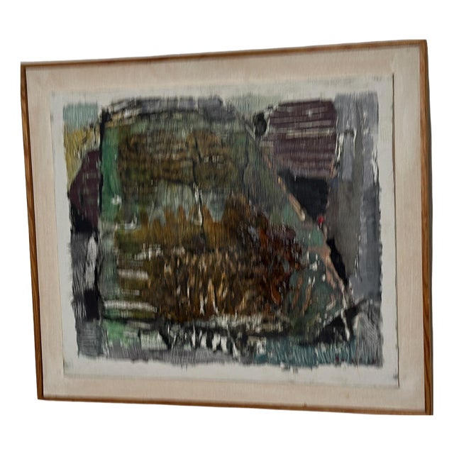 Erik Emanuelsson, Komposition, 1964, Oil on Panel, Framed For Sale