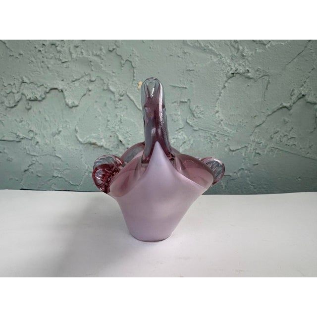 Mid-Century Italian Sommerso Art Glass Centerpiece Bowl Attributed to Murano For Sale - Image 9 of 10