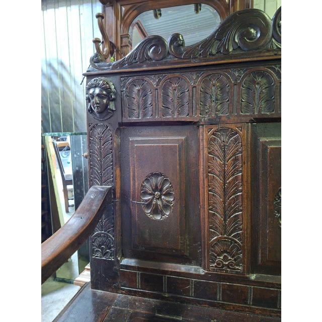 19th Century Renaissance Carved Wooden Storage Bench For Sale - Image 10 of 11