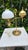 Brass desk lamp, 1950s, Denmark, dimensions: height: 44 cm, width: 38 cm, depth: 19 cm, for an E27 bulb European Plug (up...