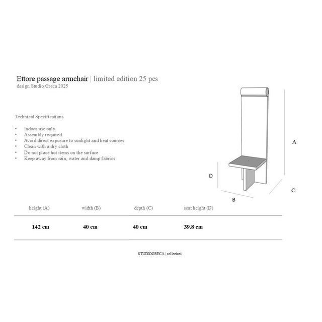Ettore Armchair by Studio Greca For Sale - Image 11 of 12