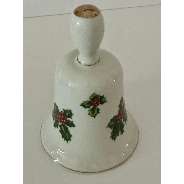 Traditional Vintage Mid 20th Century Bone China Holly Berries Bell For Sale - Image 3 of 6