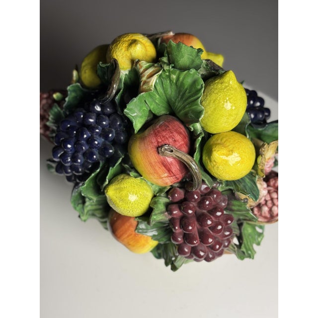 Italian Majolica Ceramic Fruit Piece, 1960s For Sale - Image 14 of 18