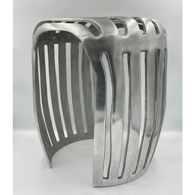 Mid-Century Aluminium Stool, Denmark, 1960s, in Very Good conditions. Designed 1960 to 1969