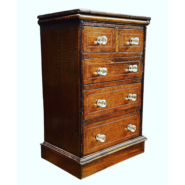 Wood Victorian Chest of Drawers, Set of 5 For Sale - Image 7 of 17