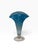 Blenko 2001 Signed Blenko Handblown Sapphire Blue Fan Art Glass Vase - Model #872 For Sale - Image 4 of 7