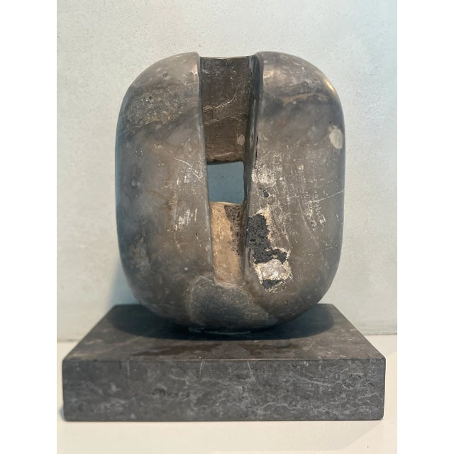 Modernist Abstract Carrara Marble Tabletop Sculpture For Sale In Los Angeles - Image 6 of 7