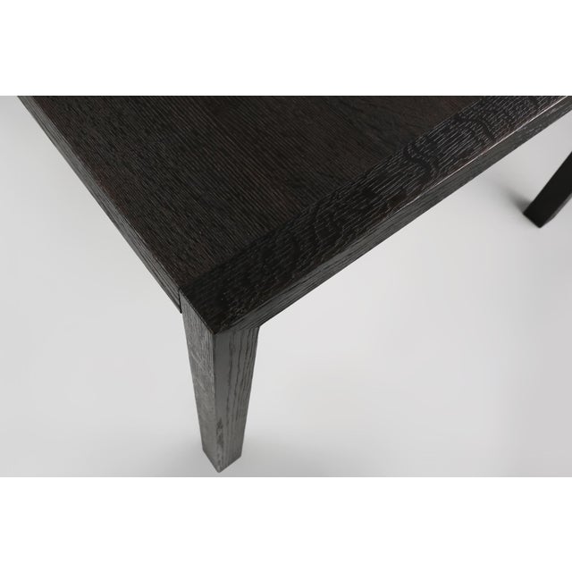 Wood Large Vintage Dinner Table in Blackened Oak, Belgium, 1980s For Sale - Image 7 of 11