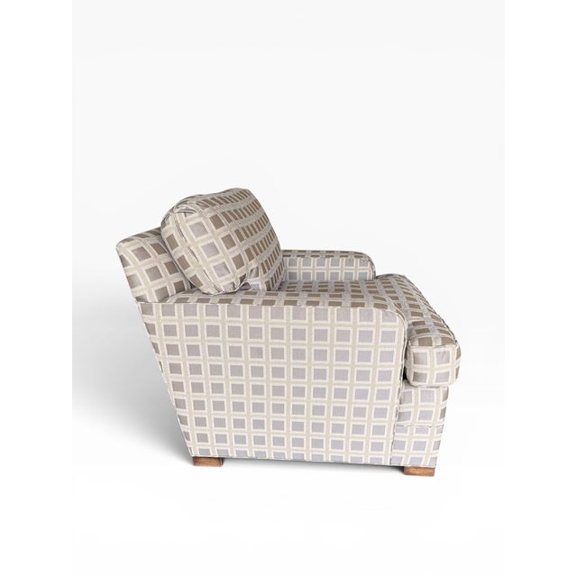 Early 21st Century Custom Lounge Chairs & Rolling Ottomans From the Estate of Larry Lucchino – Set of 4 For Sale - Image 5 of 17