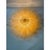 Venetian Amber Leaves Graniglia Murano Glass Flush Mount by Simoeng for Simoeng For Sale - Image 4 of 8