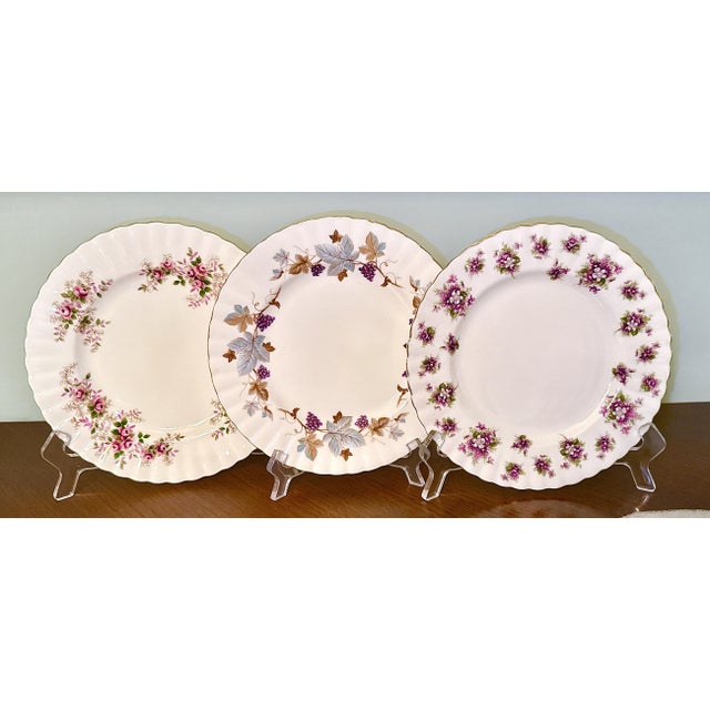English Fine Bone China Dessert Plates - S/12 For Sale - Image 9 of 12
