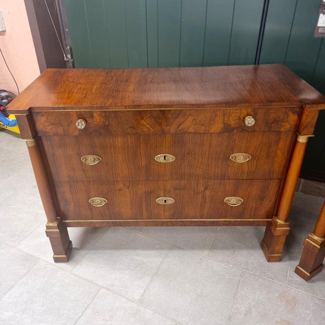 Empire Chests of Drawers in Walnut and High-Class Briar, 1810, Set of 2 For Sale - Image 9 of 14