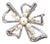 1990s Mikimoto Estate Akoya Pearl Brooch Pin Silver For Sale